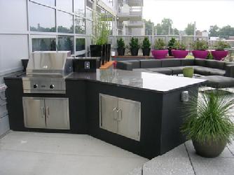 outdoor kitchen, granite counter top
